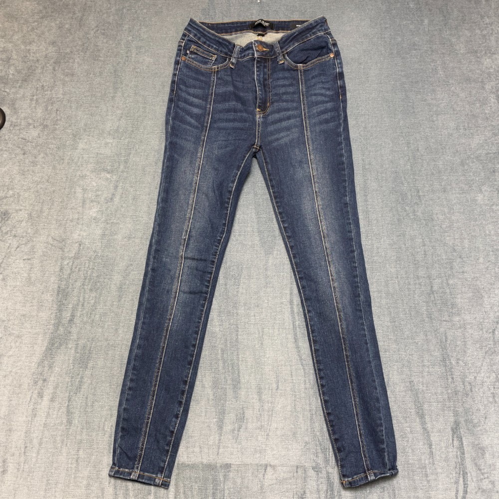 Judy Blue Skinny Fit Jeans Womens 26x28 Denim Non Stretch Pleated Front Travel